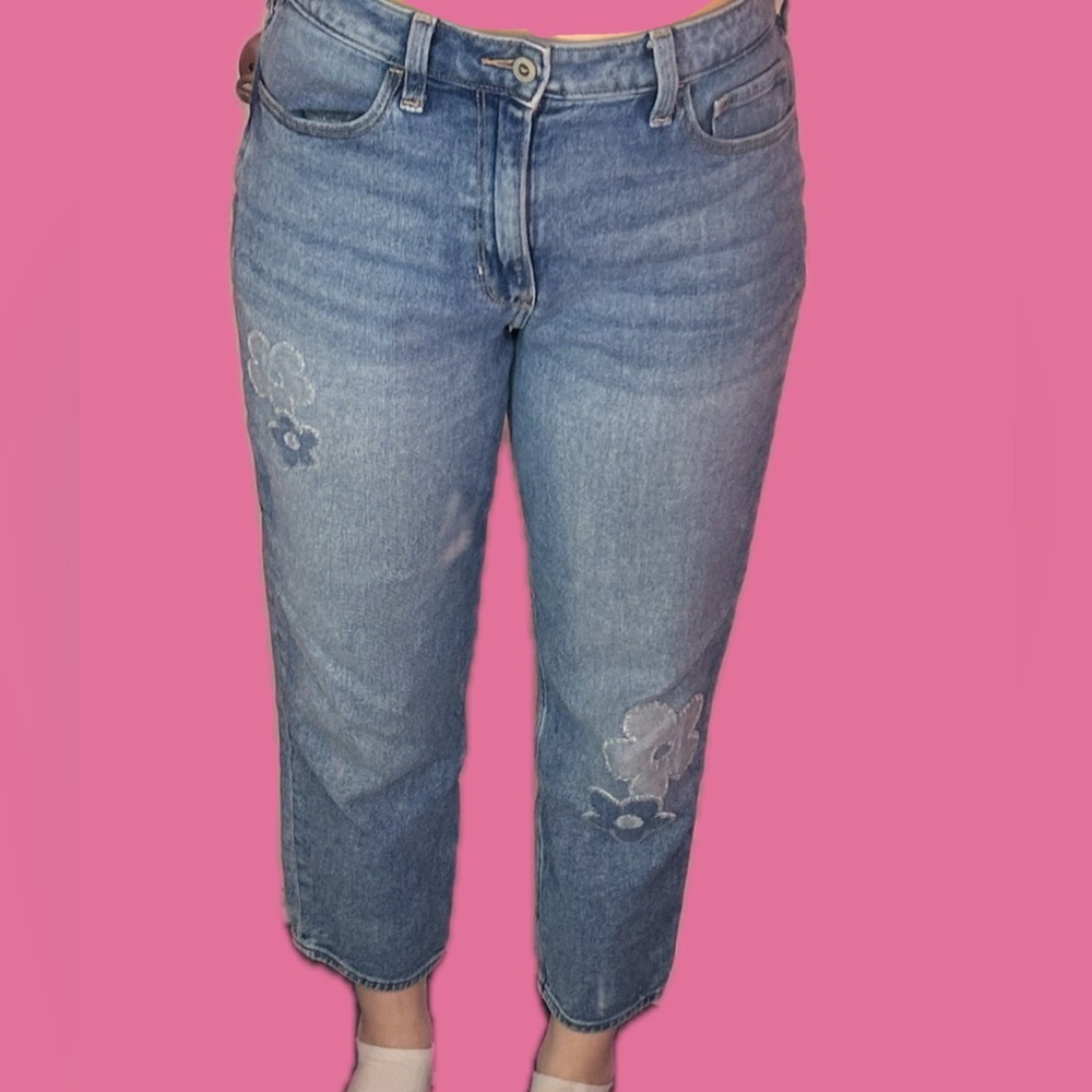 Hollister Blue Straight Leg Jeans with Light Wash